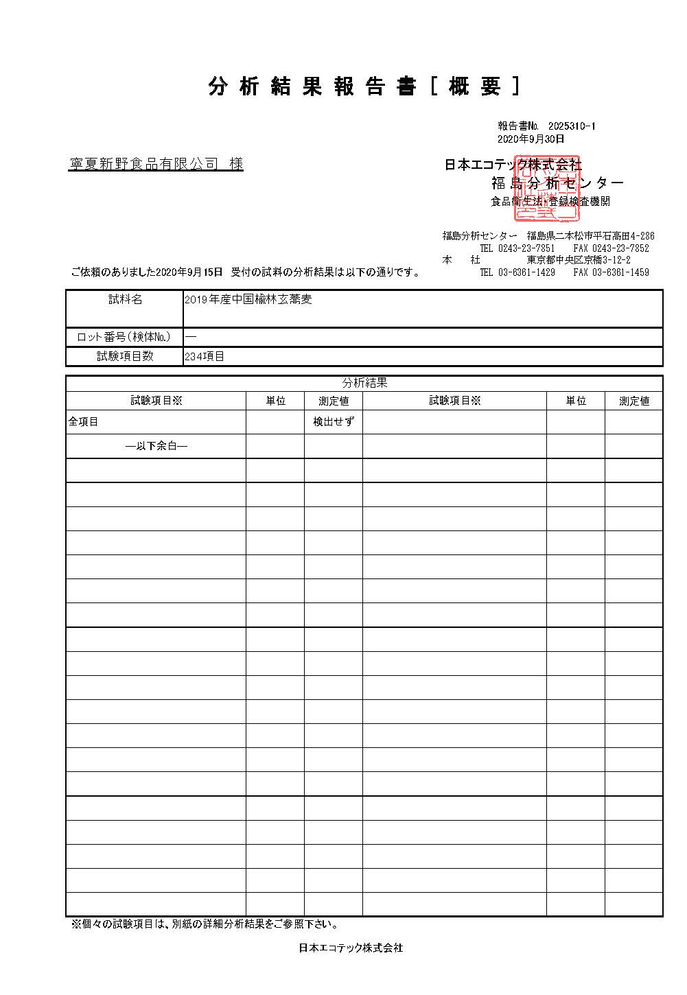 2019年産ムキミ蕎麦検査報告書総アフラトキシンと残留農薬全項目_页面_2.jpg